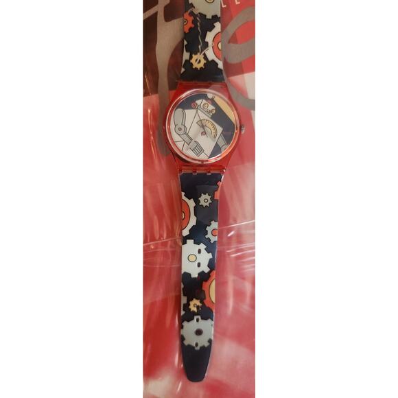 Swatch Watch ROBOBOY GR135PACK Steve Guarnaccia Box HAND SIGNED AUTOGRAPH NOS - Picture 10 of 14